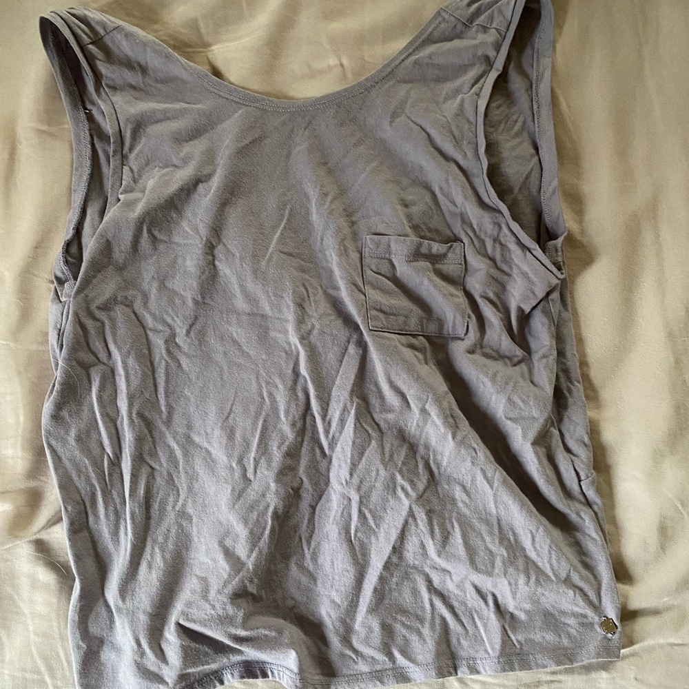 Fabletics lavender open back crop tank